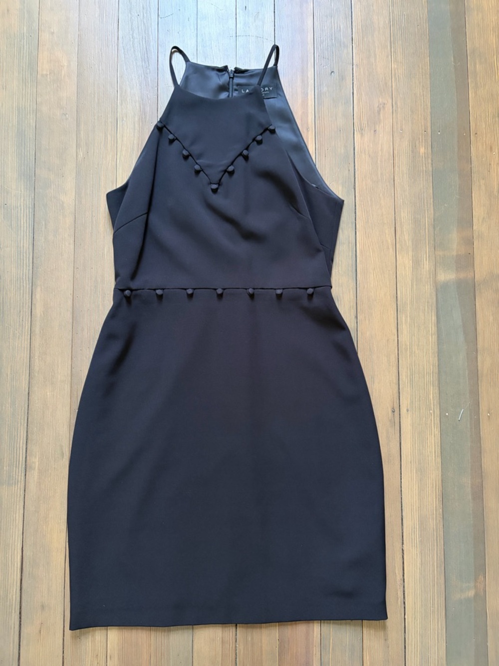 Classic Black fitted Halter Dress size 2